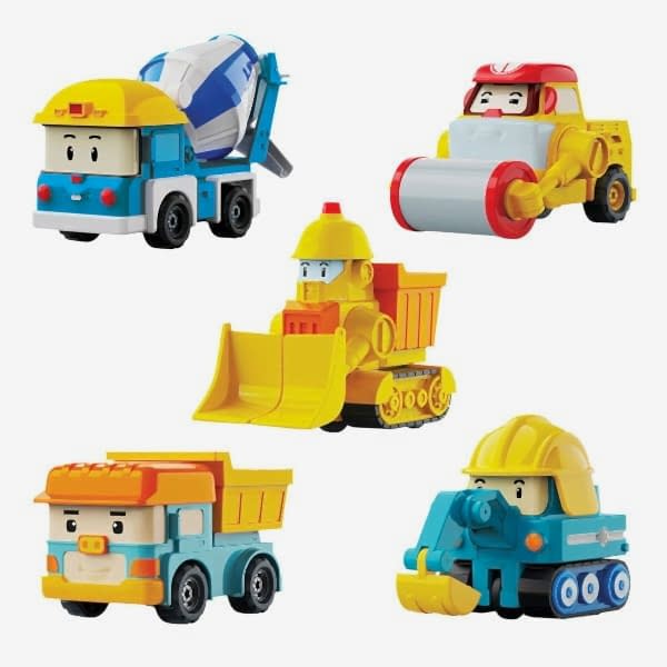 POLI MRT-761 Robocar Poli Mini İnşaat Araçları 5li Set