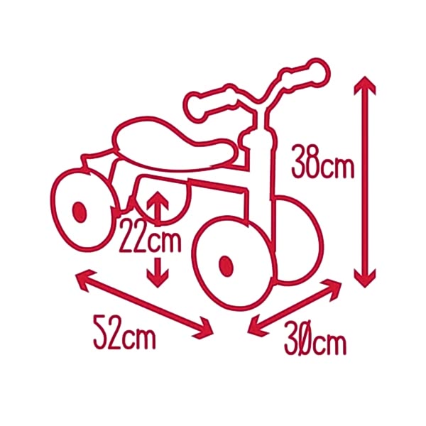 7600721400 ROOKIE RIDE-ON RED