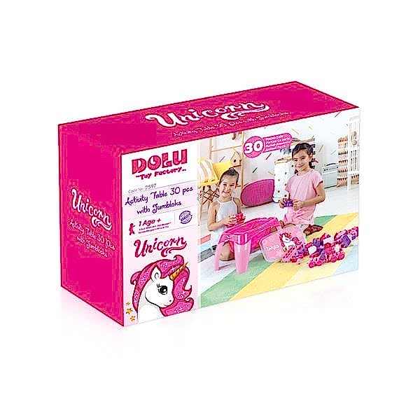 2598 UNICORN AKTIVITE OYUN MASASI 30PCS MEGA BLOK