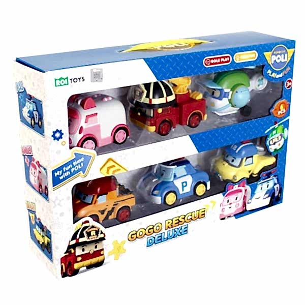 POLI ZR-914 Robocar Poli Gogo Rescue Deluxe 6 Lı Set -