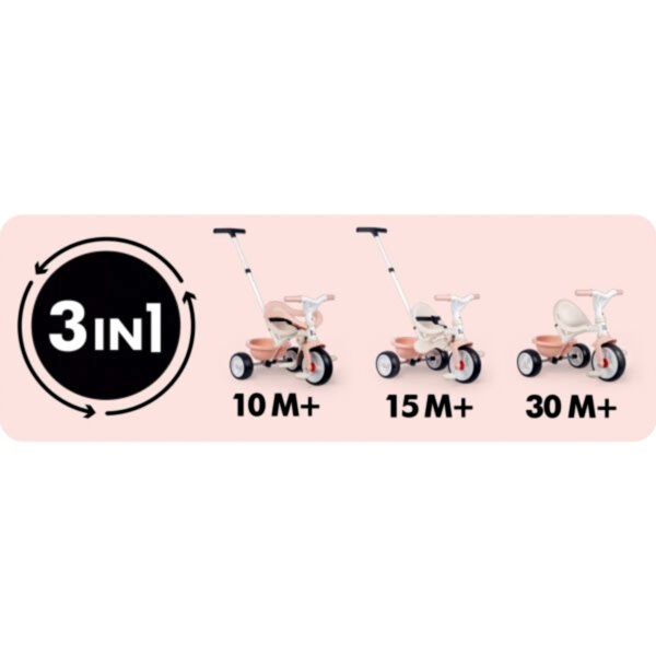 7600740419 Be Move Comfort Tricycle Pink