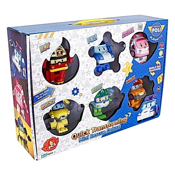POLI ZR-915 Robocar Poli Quick Transforming Mini Rescue Deluxe Set