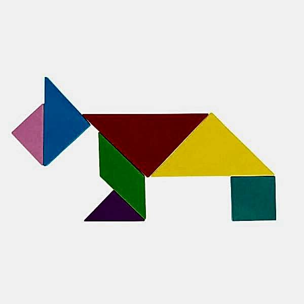 03 569 Ahşap Manyetik Tangram -Pilsan Oyuncak