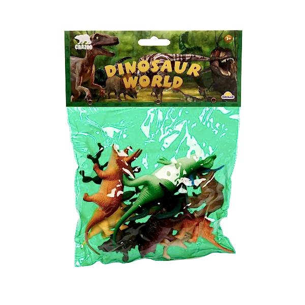 0710 Dinozorların Dünyası Poşetli Hayvan Oyun Seti Orta Boy
