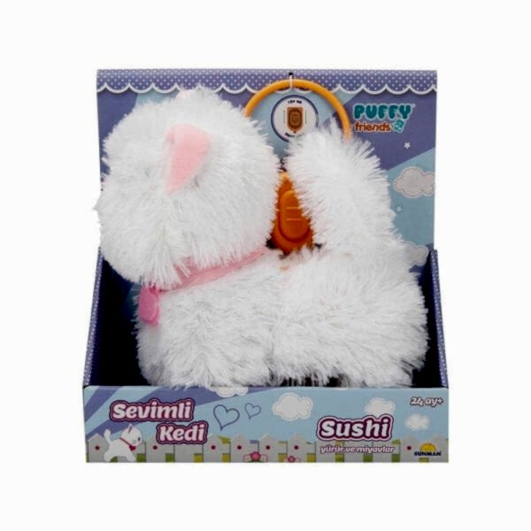 3377 Sevimli Kedi Sushi Sesli ve Hareketli -Sunman