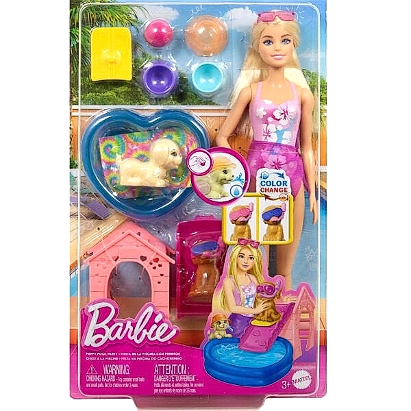 JBF35 Barbie Köpekçikle Havuz Partisi Oyun Seti