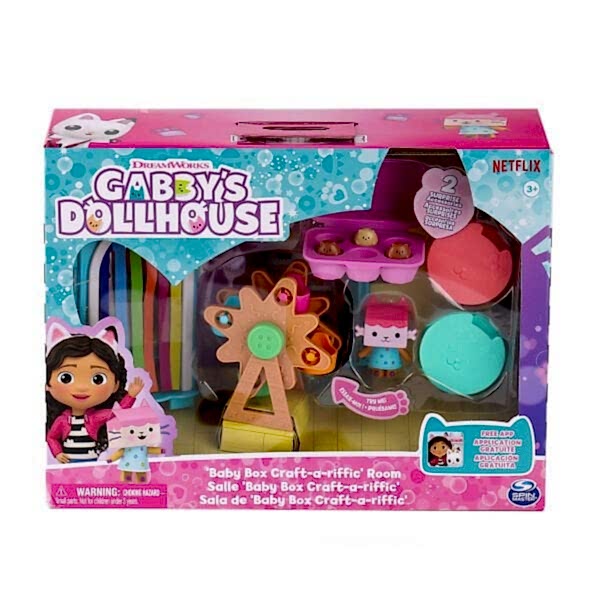 69300 Gabbys Dollhouse Baby Box Cat Craft-a-Riffic Room Gabby Kedi Riffic Odası