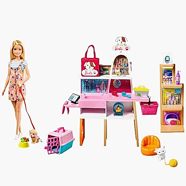 GRG90 Barbie ve Evcil Hayvan Dükkanı Oyun Seti