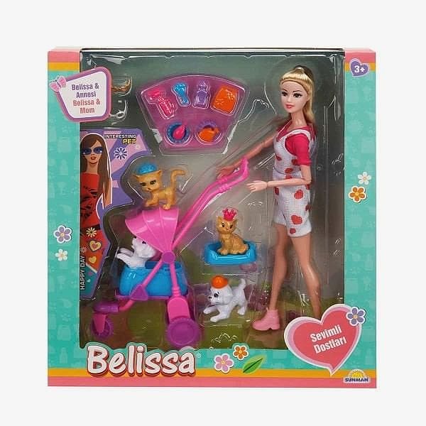 3045 Belissa'nın Annesi ve Sevimli Dostlar 30 cm -Sunman