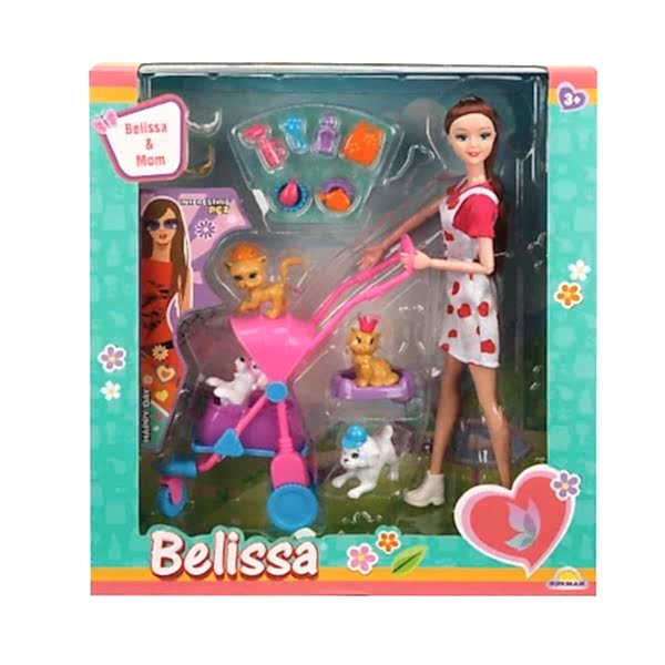3045 Belissa'nın Annesi ve Sevimli Dostlar 30 cm -Sunman