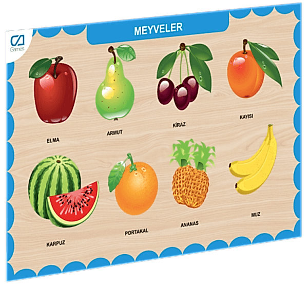 CAAHS-3206 CA GAMES AHŞAP MEYVELER BUL-TAK