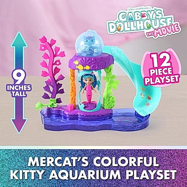 S01009006 SUN-SPM-FİGÜR OYUN SET GABBY S DOLLHOUSE RENKLİ AKVARYUM 12PRÇ.