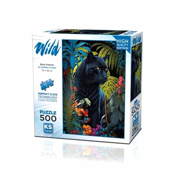 20071 PUZZLE 500 Black Panther With a Tropical