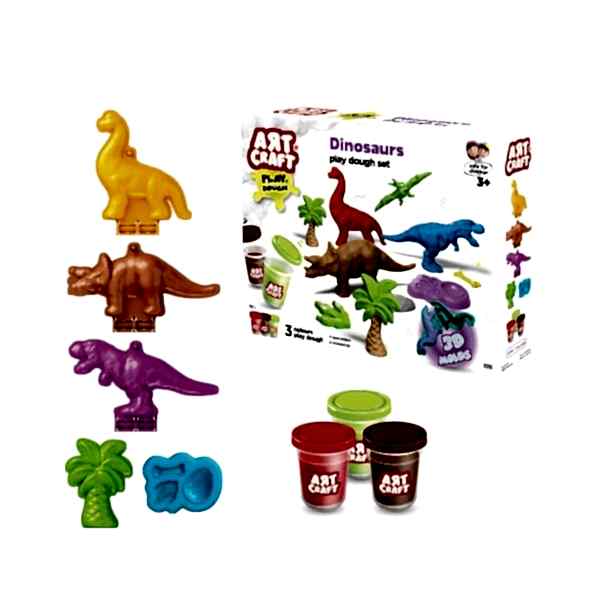 03996 Art Craft Dinozorlar Hamur Set 168 Gr -Fentoys