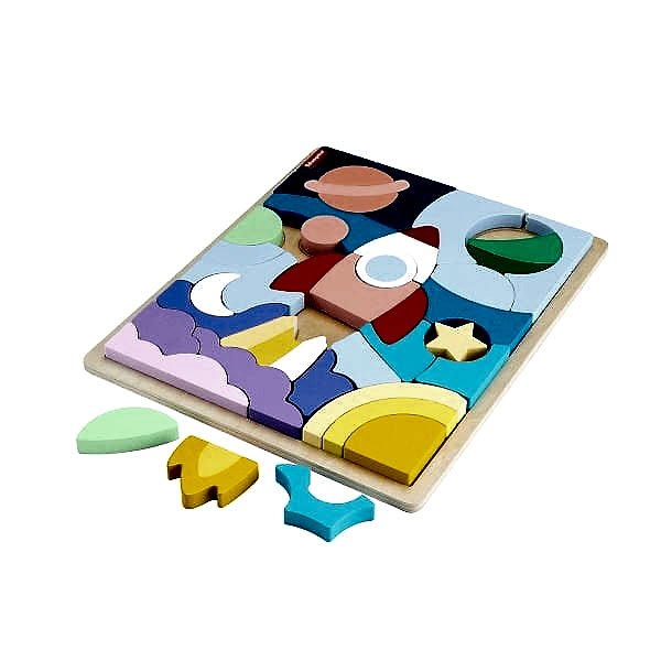 HXY42 Fisher-Price Ahşap Uzay Yapboz