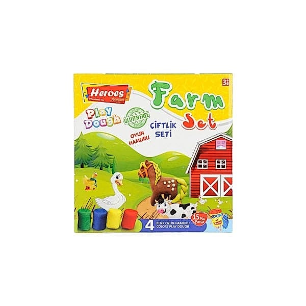ERN-588 HEROES ORTA KUTULU ÇİFTLİK OYUN HAMURU SETİ