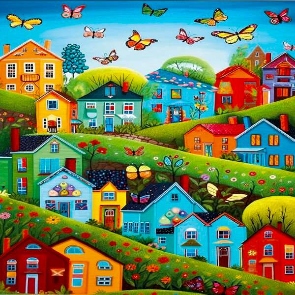 20079 PUZZLE 500 Village Tith Butterflies