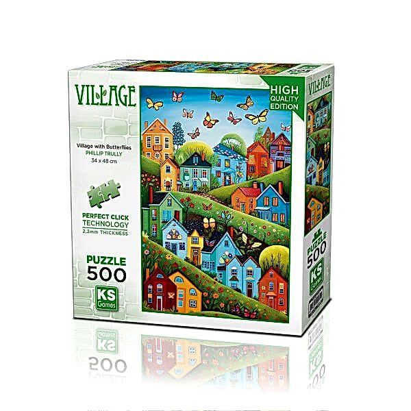 20079 PUZZLE 500 Village Tith Butterflies