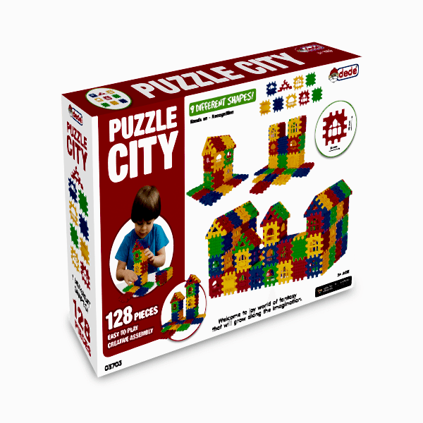 03703 Puzzle City 128 Parça -Dede