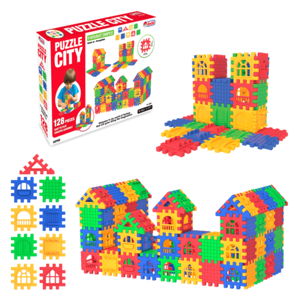 03703 Puzzle City 128 Parça -Dede