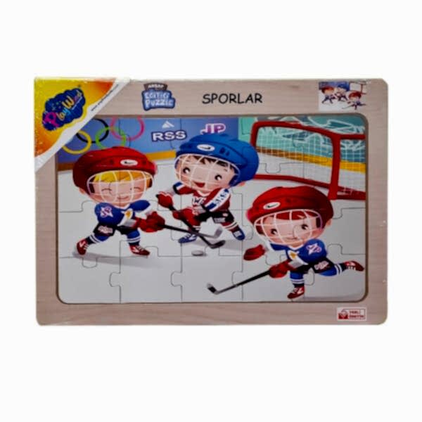 ONY-85-86-87-88 Ahşap Eğitici Puzzle Sporlar -Onyıl
