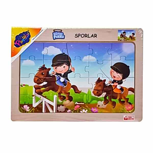 ONY-85-86-87-88 Ahşap Eğitici Puzzle Sporlar -Onyıl