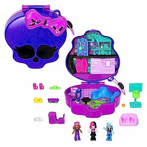 HVV58 Polly Pocket - Monster High Temalı Kompakt Oyun Seti