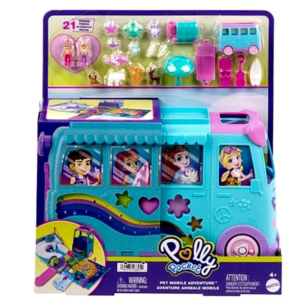 JCC22 Polly Pocket Hayvancıkların Karavan Macerası Oyun Seti