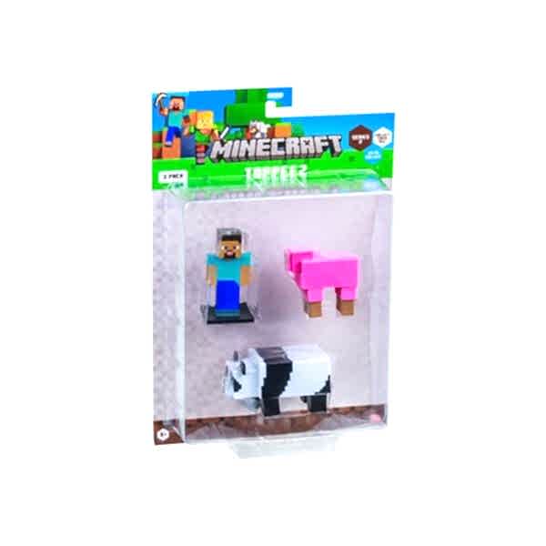 PMI/MC2220 MİNECRAFT 3D TOPPEEZ 3LÜ FİGÜR SETİ ASORTİ