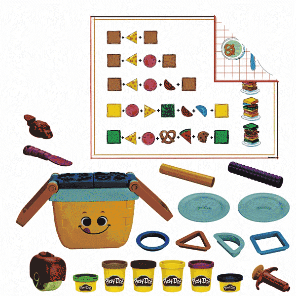 F6916 Play-Doh Piknik Şekilleri Başlangıç Seti +3 yaş