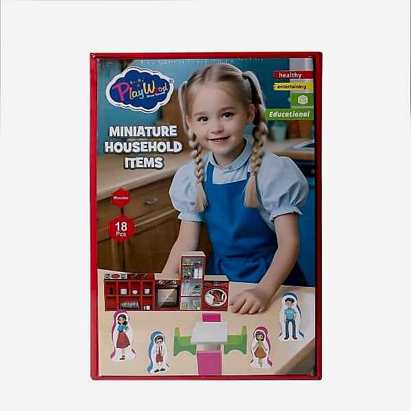 ONY-407 Ahşap Minyatür Ev Eşyaları -Onyıl Oyuncak