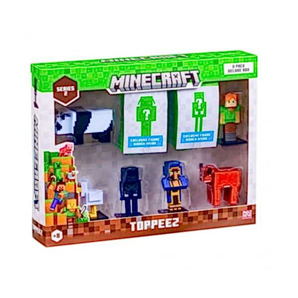 PMI/MC22270 MİNECRAFT 3D TOPPEEZ 8Lİ DELUXE FİGÜR SETİ SERİ 2 ASORTİ