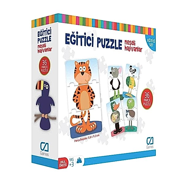 CA.5028 CA Games Eğitici Puzzle Neşeli Hayvanlar