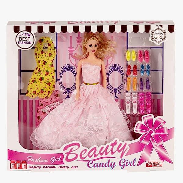 207 Ayakkabı Setli Candy Girl Bebek -Efe Toys