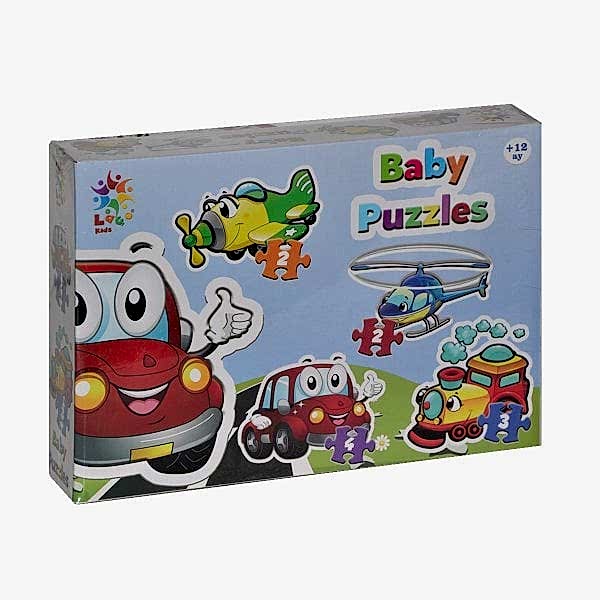 LCBYB003 Laço Kids Baby Puzzles - Taşıtlar / 2+2+3+4 Parça Puzzle / +1 yaş