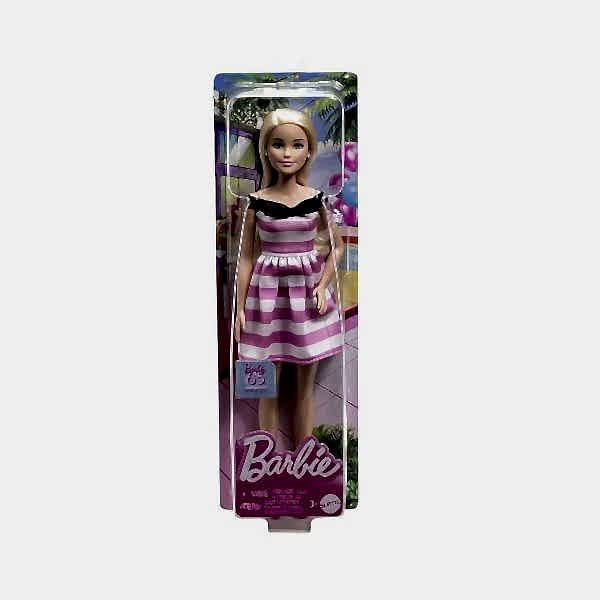 HTH66 Barbie 65.Yıl Özel Pembe Elbiseli Bebek