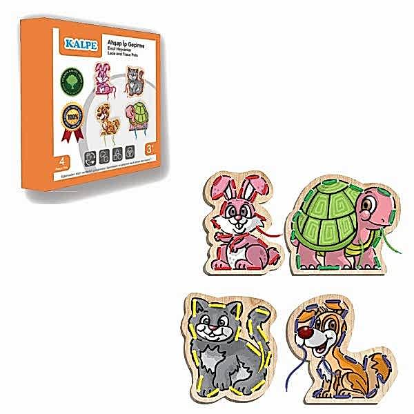 KAL-1019-1020 Chiva, Ahşap İp Geçirme- Safari Hayvanlar