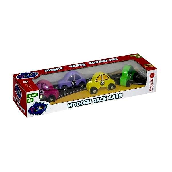 380-ONY Onyıl, Playwood Ahşap Yarış Arabası 4'lü