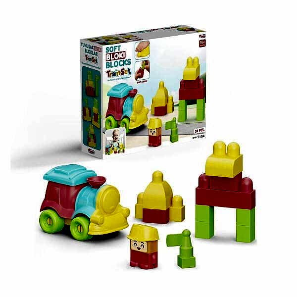 04122 YUMUŞAK BLOKİ BLOKLAR TREN SET 24 PARÇA