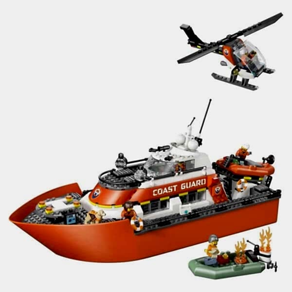 60504 Lego City Sahil Güvenlik Kurtarma Botu ve Helikopteri 742 parça +7 yaş