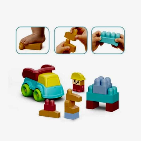 04123 YUMUŞAK BLOKİ BLOKLAR KAMYON SET 24 PARÇA
