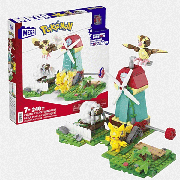 HKT21 MEGA™ Pokémon™ Countryside Windmill - Yel Değirmeni Kasabası Seti 240 parça +7 yaş